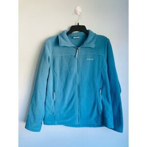 Columbia Fleece Zip Up Jacket Large Blue